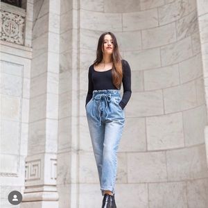 Abercrombie Jeans size 25 paperbag tie